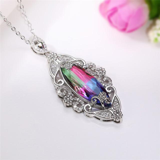 

Новое великолепное женское ожерелье с ажурным узором, блестящее женское ожерелье на юбилей, хороший подарок, модные ювелирные изделия 42cm