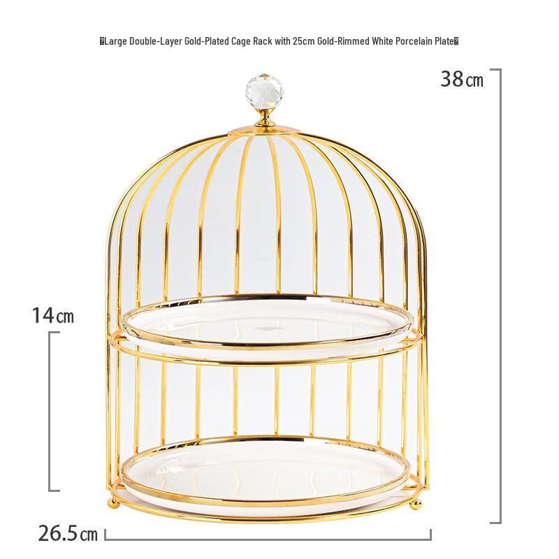 English Afternoon Tea 3-Tier Birdcage Dessert Stand