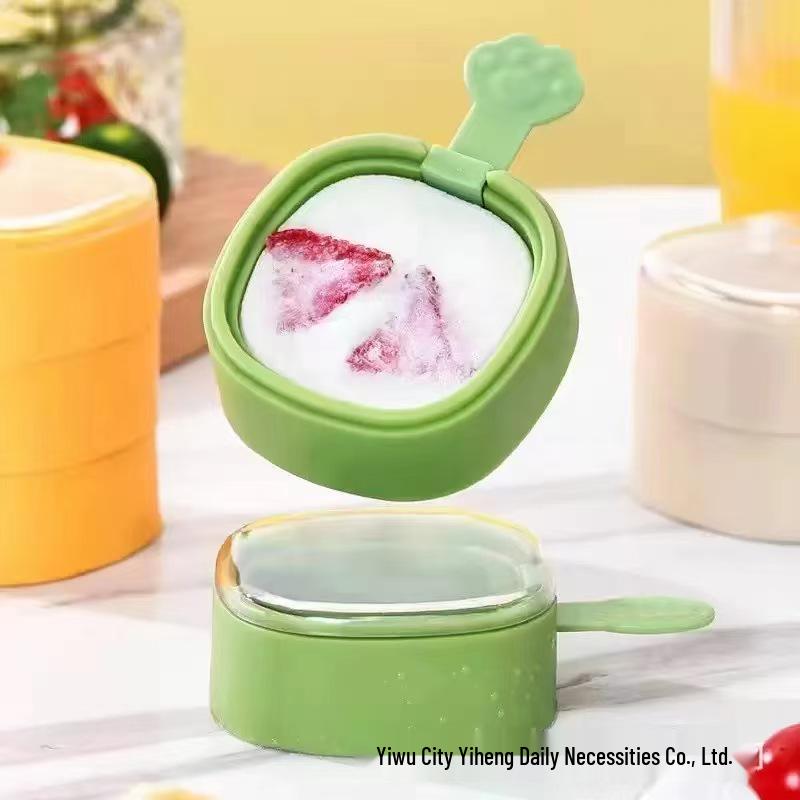 Cute Cheese Silicone Ice Cream & Popsicle Molds for Kids - Household Ice Tray and Ice Cube Box