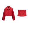 Spring Clothing New Arrival Classic Style Texture Jacket Outwear 2315075 New Year Red Mini Skirt 2318075