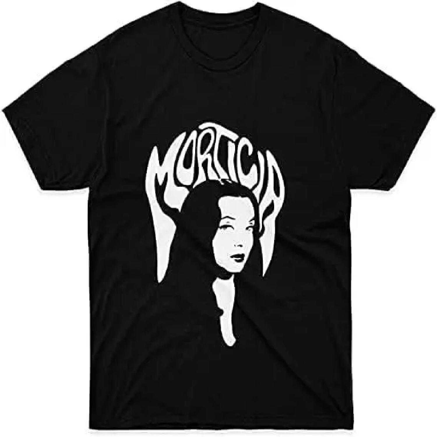 

Morticia Addams T-Shirt Funny Cotton Tee Vintage Gift for Men Women Size S-5XL S чёрный