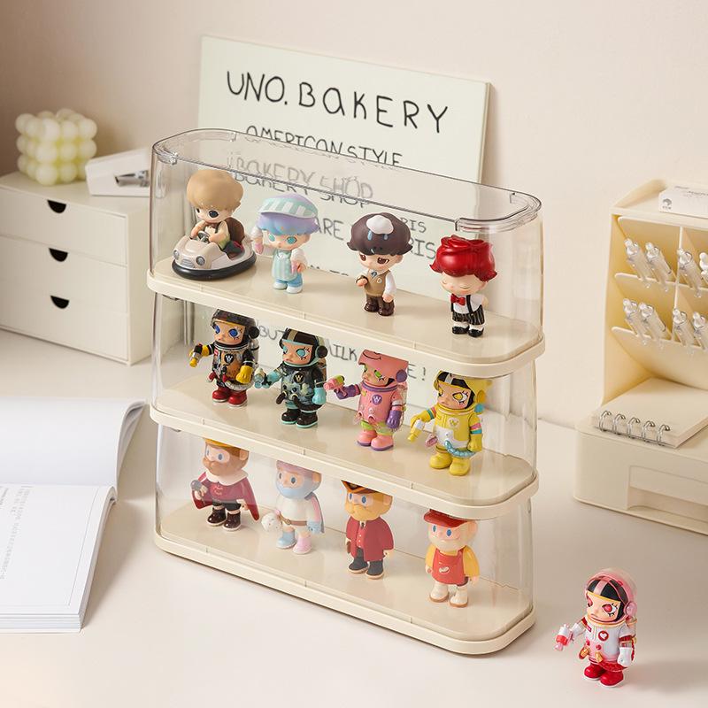 Acrylic Transparent Dustproof Display Stand for Lego Figurines and Pop Mart Collectibles