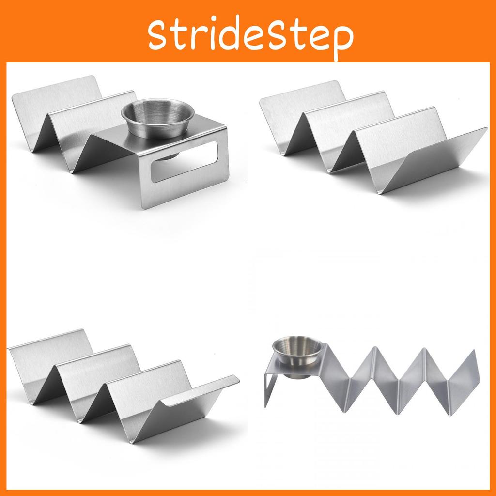 Chic Functional And Stainless Steel Taco Holder With Multiple Compartments For Ultimate Convenience