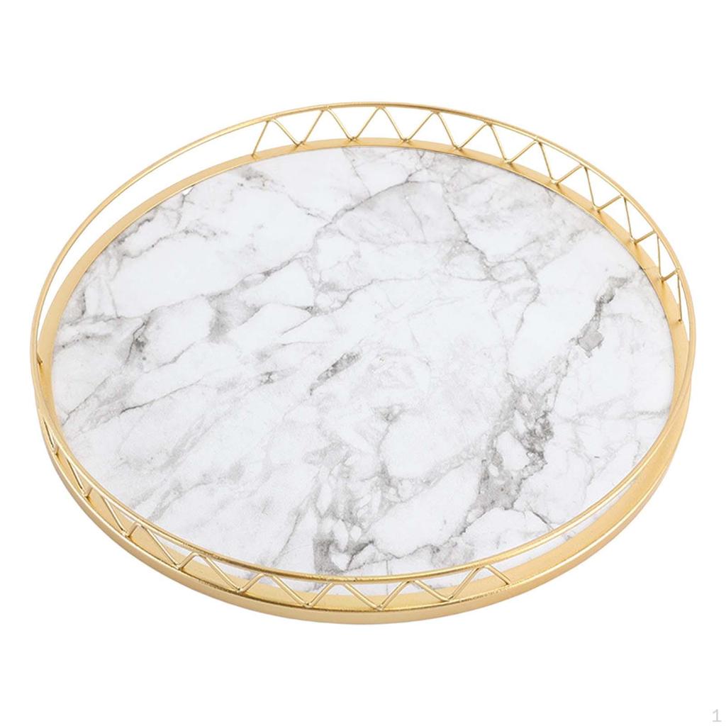 Desk Organizer Tray Marble Texture Cup And Mug Holder Cupcake Plates Home Solution Vanity