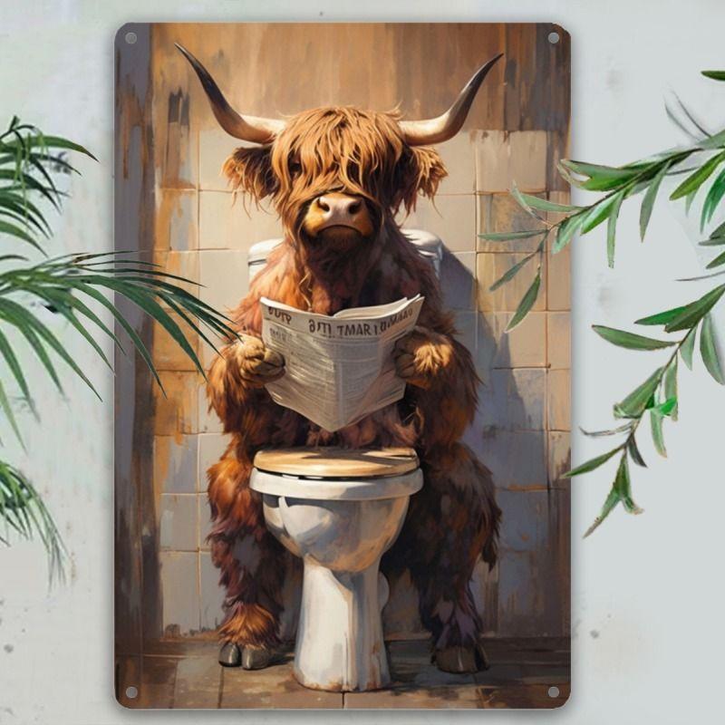 Retro Metal Animal Wall Art for Home Kitchen Farm Cafe Garden