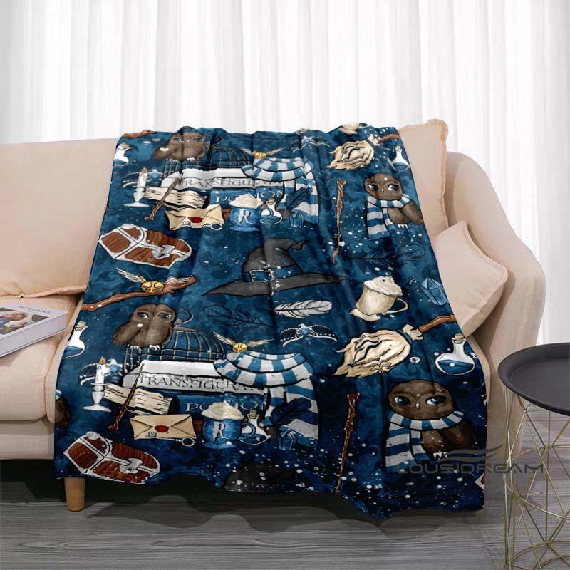 Fantasy-Abenteuerfilm-Thema 3D-gedruckte Decke Harry Potter Warm Gemütlich Flanell-Überwurf Geeignet für Schlafzimmer Sofas Betten