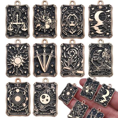 Vintage Dark Card DIY Jewelry Accessories Pendant Necklace Earrings Keychain