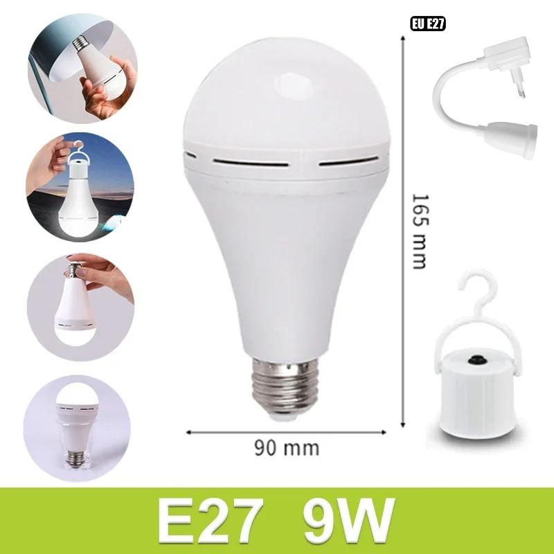 9W/15W Emergency Light Bulb LED Handheld Hanging Energy-Saving Lights Bulb Portable Household Tent Fishing Lighting E27 Bulb