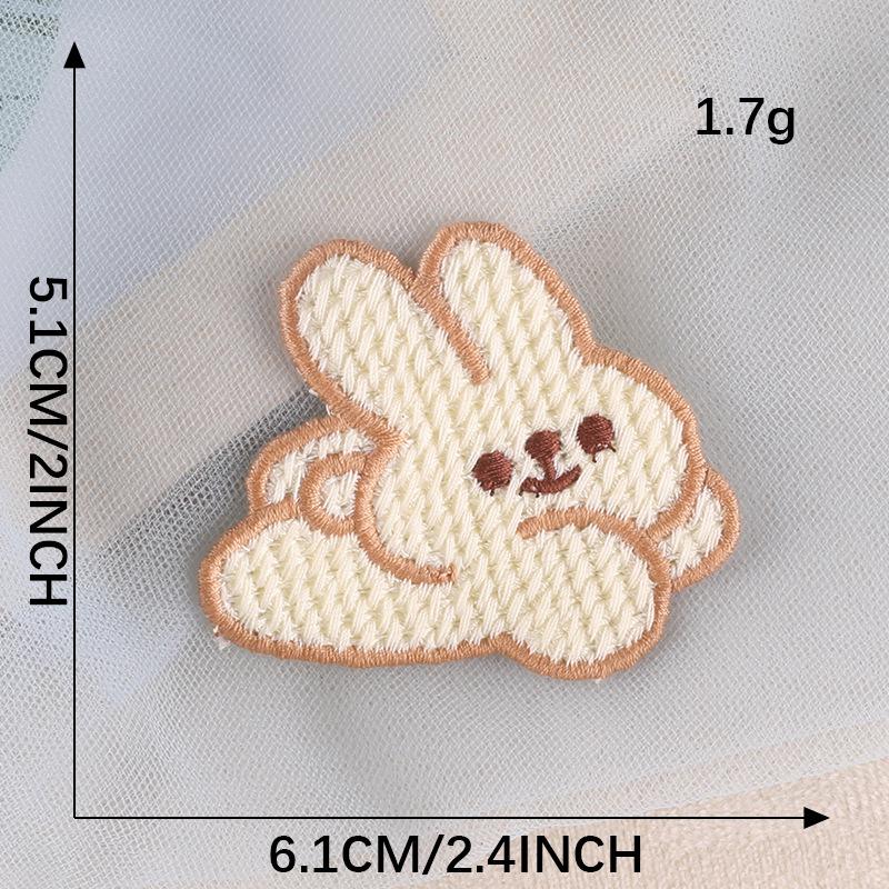 Computer Embroidery Label Cartoon Animal Rabbit Supplement Label Hand Account Diy Patch Sticker Clothing Accessories Water-Soluble Embroidery Sticker