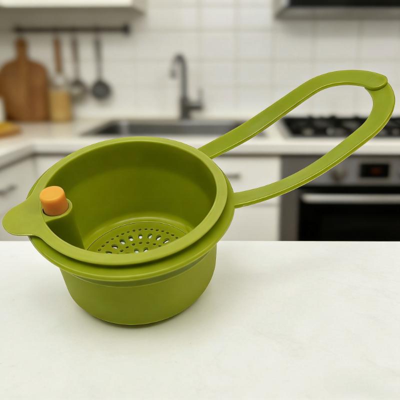 1pc Press-Type Draining Basket - Food Scrap Filter Basket, Sink & Faucet Draining Basket, Detachable Kitchen Storage Rack