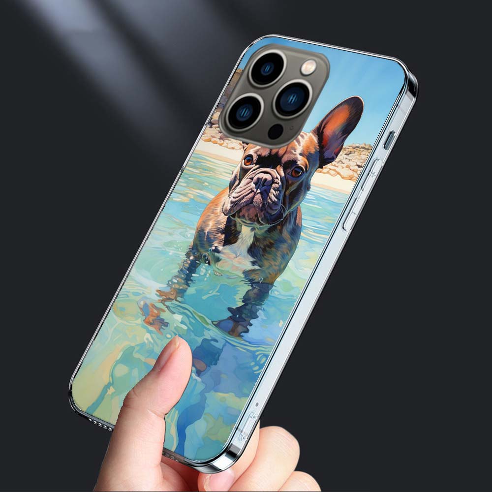 French Bulldog Dog Pug Phone Case For Iphone 16E 15 Pro 14 Plus 17E 16 17 Pro Max Air 11 12 13 Mini Shockproof Capa Cute Cove
