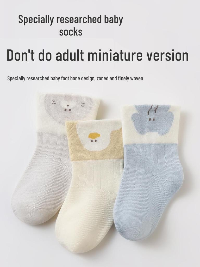 Seamless Cotton Baby Socks: Spring to Autumn Collection for Newborns and Toddlers