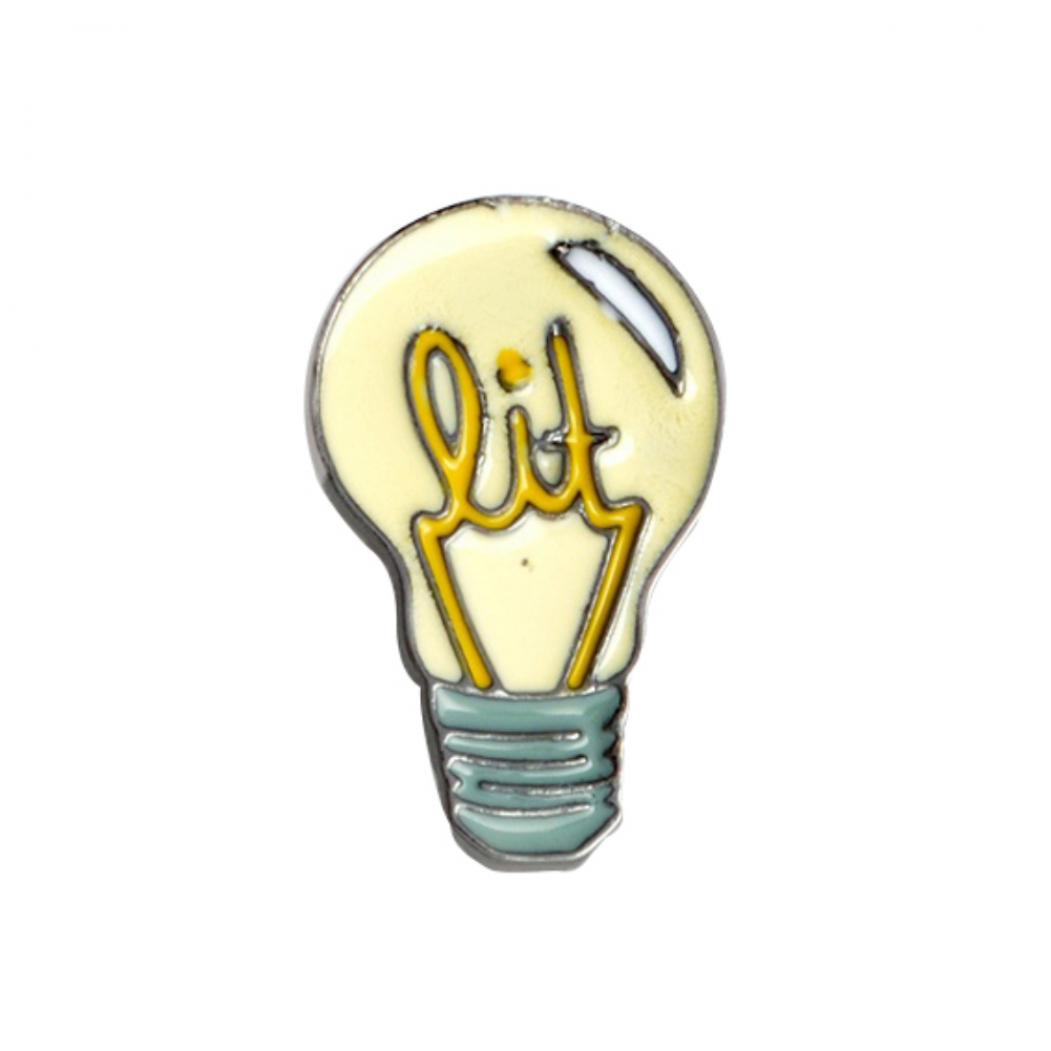 

Симпатичные украшения в виде лампочки-булавки унисекс жёлтый