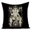 Horror Tarot Cushions Cover Bone Stand Decorative Cushioncovers Print Linen Pillows Black And White Portrait Pillows Cases Cojin