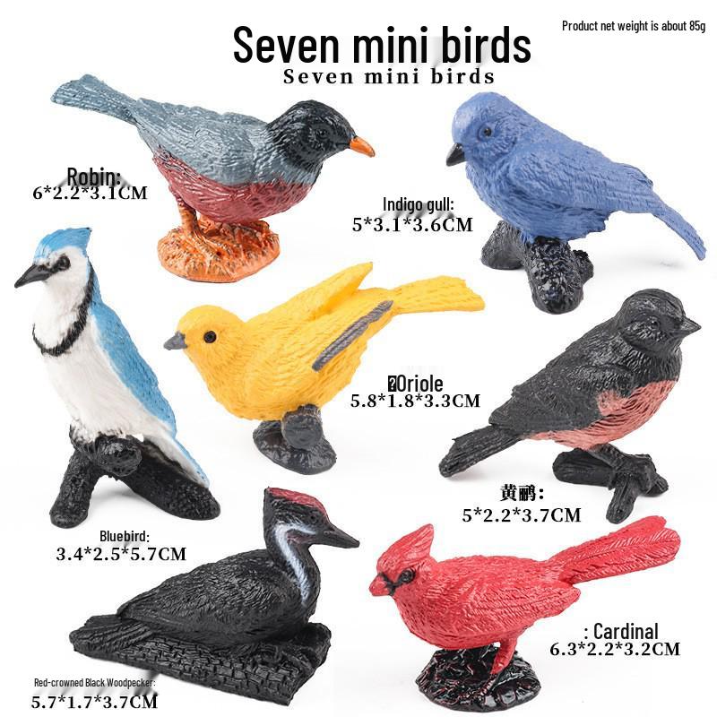 Wild Jungle Animal Models: Mini Pig, Deer, Fox, Squirrel, Elk & Raccoon Toys