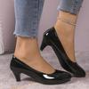 Women's Elegant Black High-Heel Pumps - Lightweight, Synthetic, Pointed Toe, Sparkling Ankle Strap, All-Season Comfort Shoes