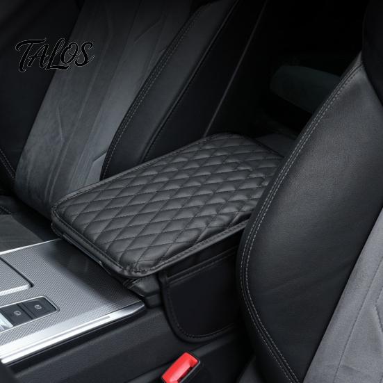 Faux Leather Center Console Pad Car Cover, Armrest Cover for Car, Cushion Universal Middle with Side Storage Pockets Box