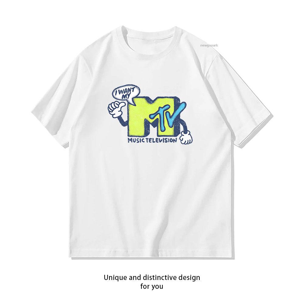 

MTV I Want My MTV Cartoon Arms Classic TShirt Women Unisex Casual cotton graphic t shirts Creative camisetas tops tee Shortsleev S