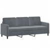Vidaxl 3-Osobowa Sofa Z Podnóżkiem, Ciemnoszary, 180 Cm, Aksamit