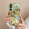 Cute P-PeterS Rabbit Phone Case For Samsung S25,24,23,22,21,S20,Ultra,Plus,FE Black Soft Cover