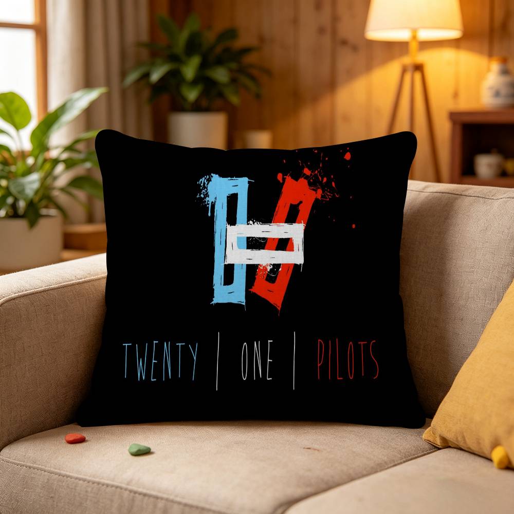 T-Twenty One Pilots Pillow Gift Home Office Decoration Bedroom Sofa Car Cushion Cover case 45x45