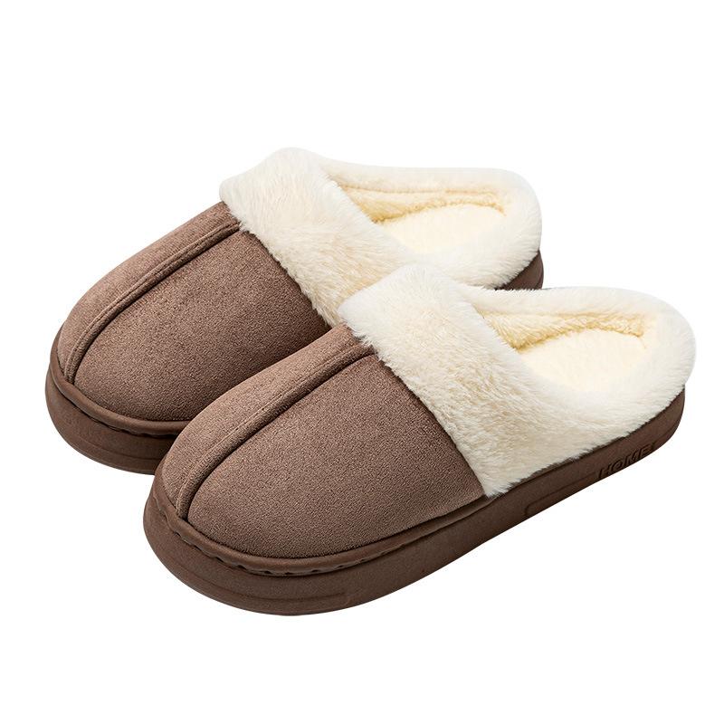Cotton Slippers Autumn and Winter Indoor Home Plush Thick-soled Warm Couple Plush Shoes
