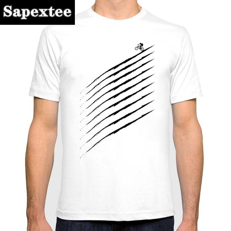 Bicycles MTB Print T Shirt Summer Men T-shirt Downhill Biking Print Casual Heartbeat Stimulation Exercise Male Harajuku Tshirt