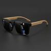 New Fashion Square Sunglasses Wood Grain Spring Hinge UV400 Unisex for Driving Hiking Travel 2026