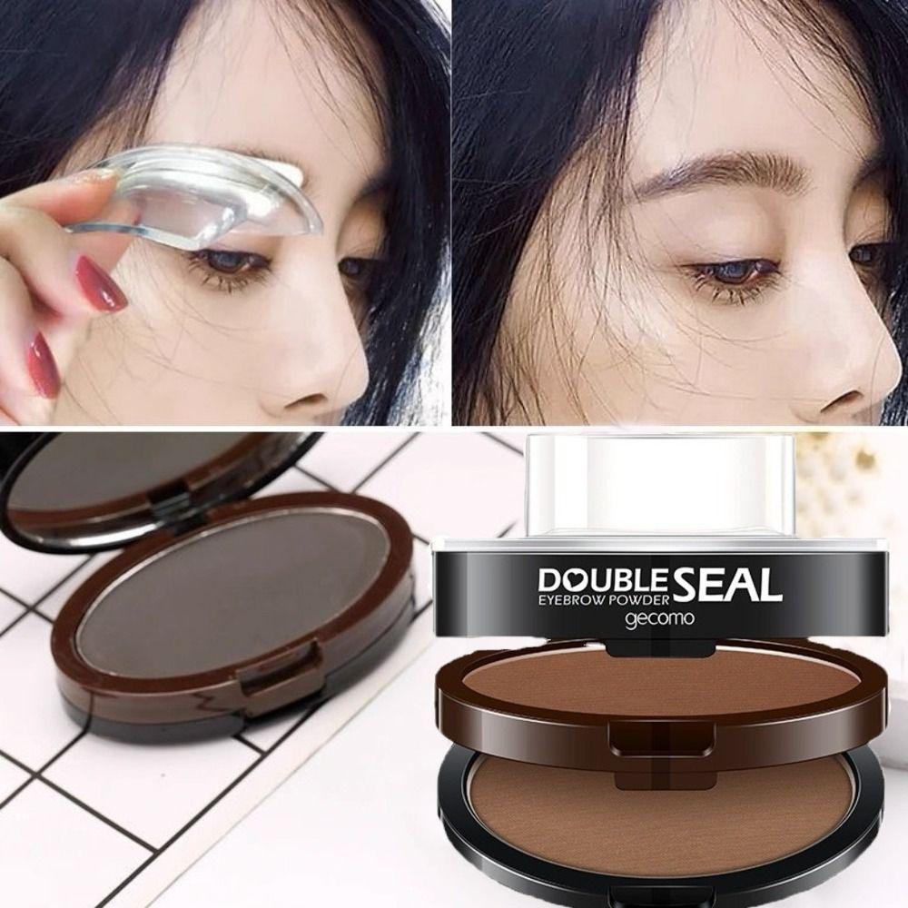 Perfect Shape 2 Colors Eyebrow Seal Stamp Quick Make Up Lazy Person Brow Stamps Girl