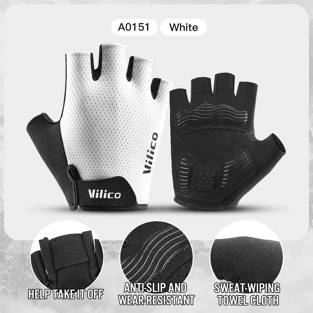 

Cycling Fitness Gloves Half Finger Shock Absorbing for Outdoor Sports Riding Training Gym Wear Resistant Breathable Anti-Slip S