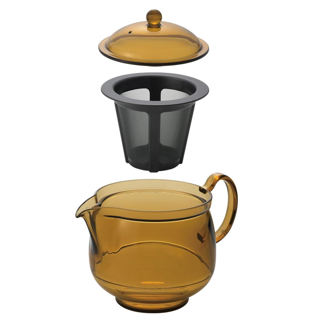 Akebono Sangyo Lightweight and Unbreakable Coffee Teapot, Rear Handle, LL Size, 730ml, Made In Japan, TW-3773