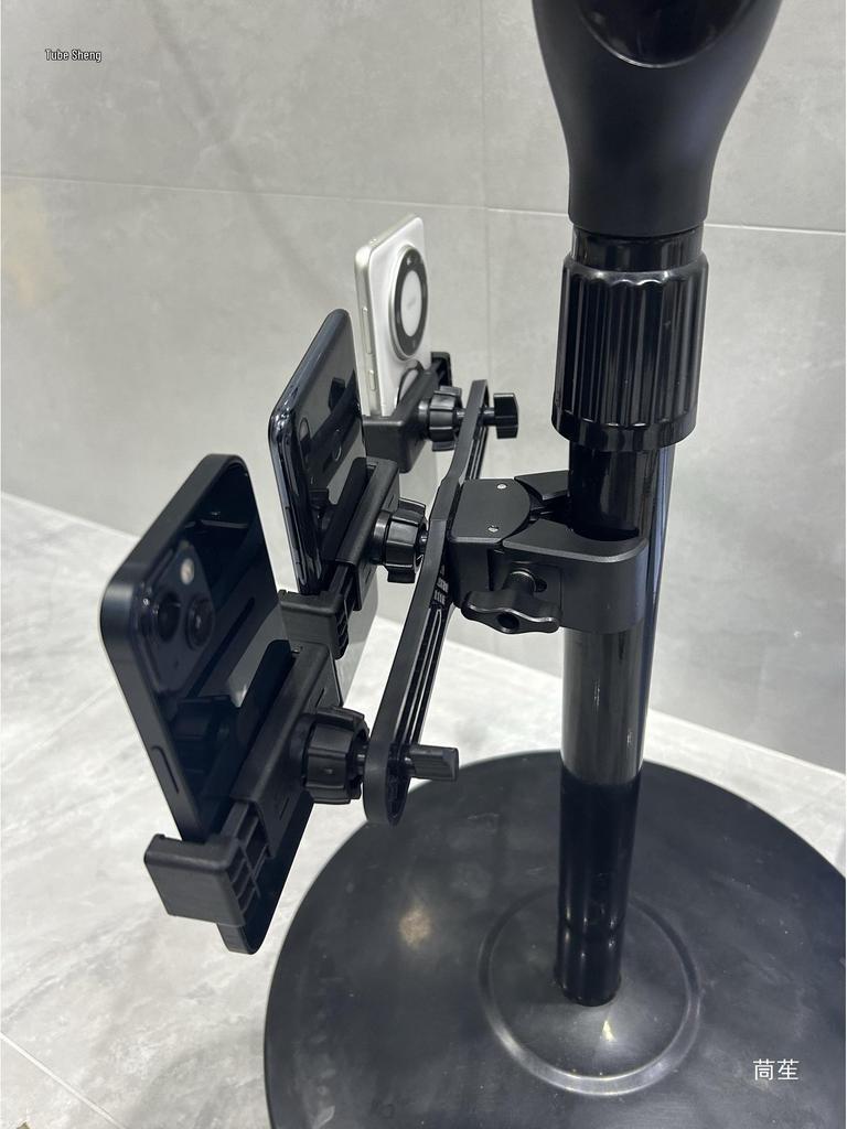 Large Tripod Clamp Phone & Camera Holder with Adjustable Crab Clip
