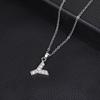 European & American Inlaid Rhinestone English Letter Choker Necklace for Women - Stainless Steel Pendant Jewelry Accessory