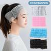 20/50/100pcs Disposable Spa Headbands Soft Non- Elastic Facial Hair Bands For Sauna, Facial Cleansing, Skincare & Makeup