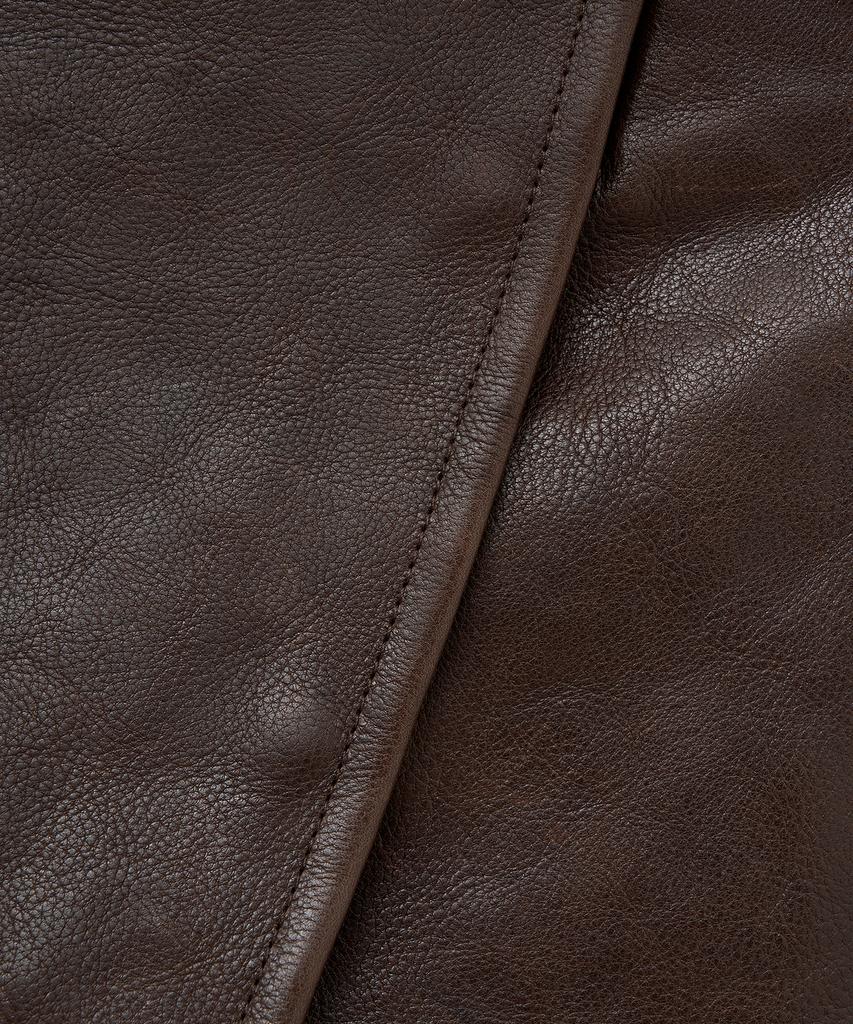 Noir For Woman Antique Cow Leather Layered Wrap Skirt (Brown)