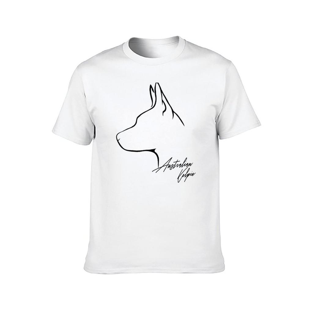 Australian Kelpie Hund Hunde Profil T-Shirt Herren T-Shirts hohe Qualität Luxusmarke Herren Grafik T-Shirt T-Shirt