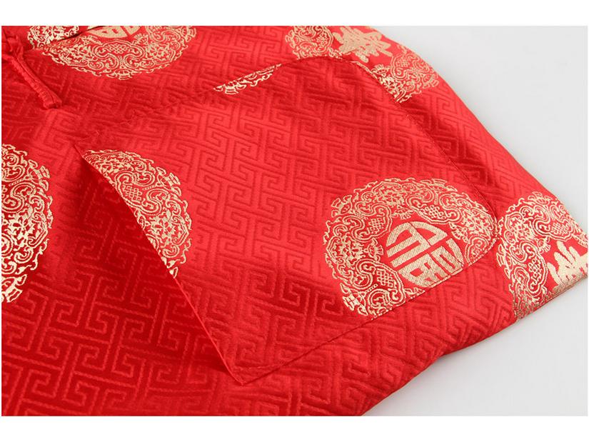 Men's Brocade Tang Jacket: Festive Chinese-Style Cotton Top for Autumn/Winter