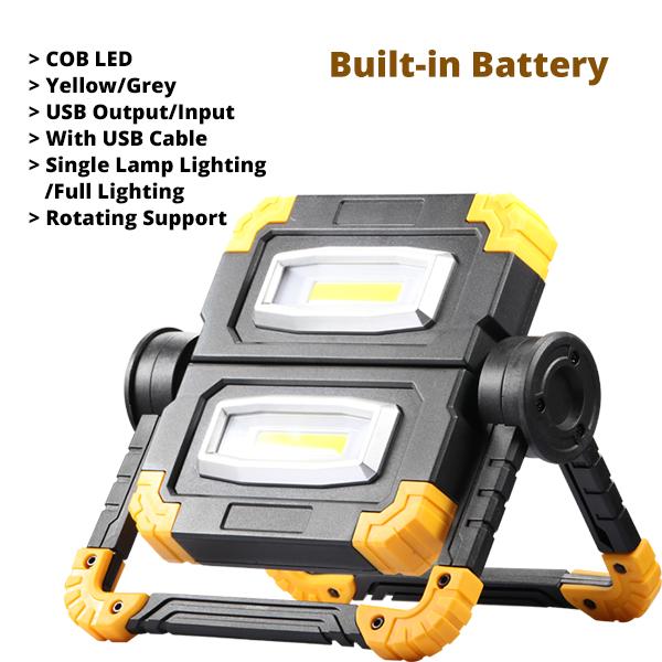 Super Bright Led Work Light USB Rechargeable Outdoor Folding Camping Lamp Portable Search Lantern COB LED Floodlight