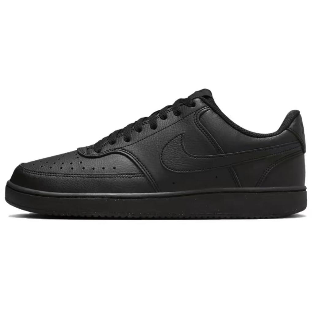 Nike Court Vision Cloudy Mist Abrasion Resistant Low top Skateboard Shoes Unisex Black White DH2987-002(Team92-)