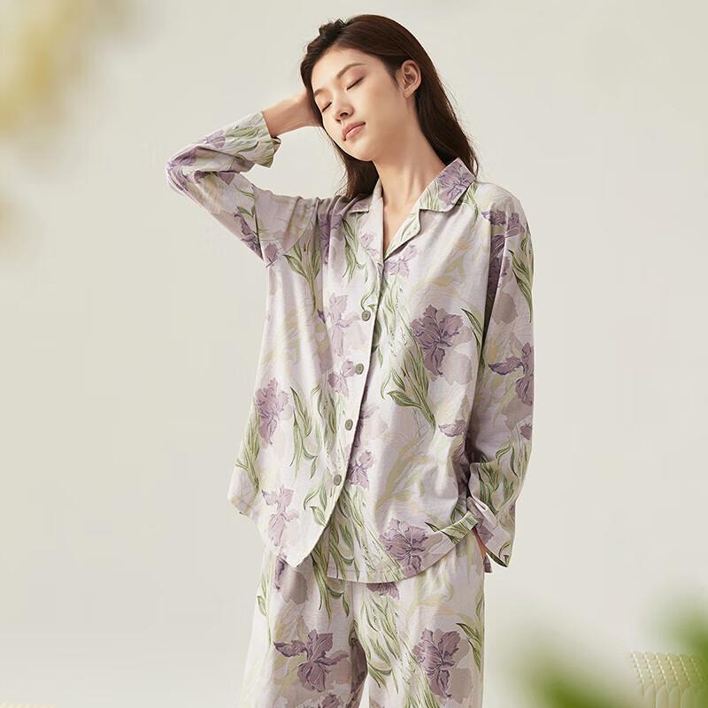 Women s Pure Cotton Long-Sleeved Lounge  Pajama Set 170