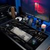 Sci-Fi Mech Rüstung Mecha Bauplan XXL Schreibtischunterlage Futuristische Gewehr Raumschiff Groß Rutschfest Gummi Tastatur Gaming Büro Mauspads