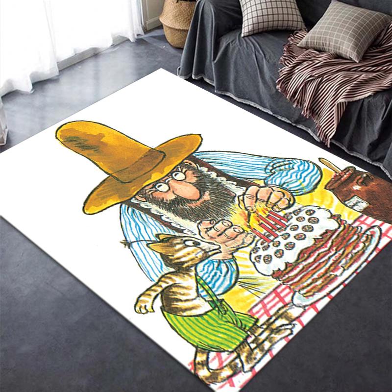Pettson Findus Carpet Rug For Living Room Bedroom Home Sofa Decorationkids Play Nonslip Floor Mat