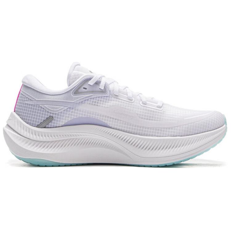 New LiNing Yueying 4 Non slip Lightweight Low Top Casual Running Shoes Women's White Purple ARHV004-8