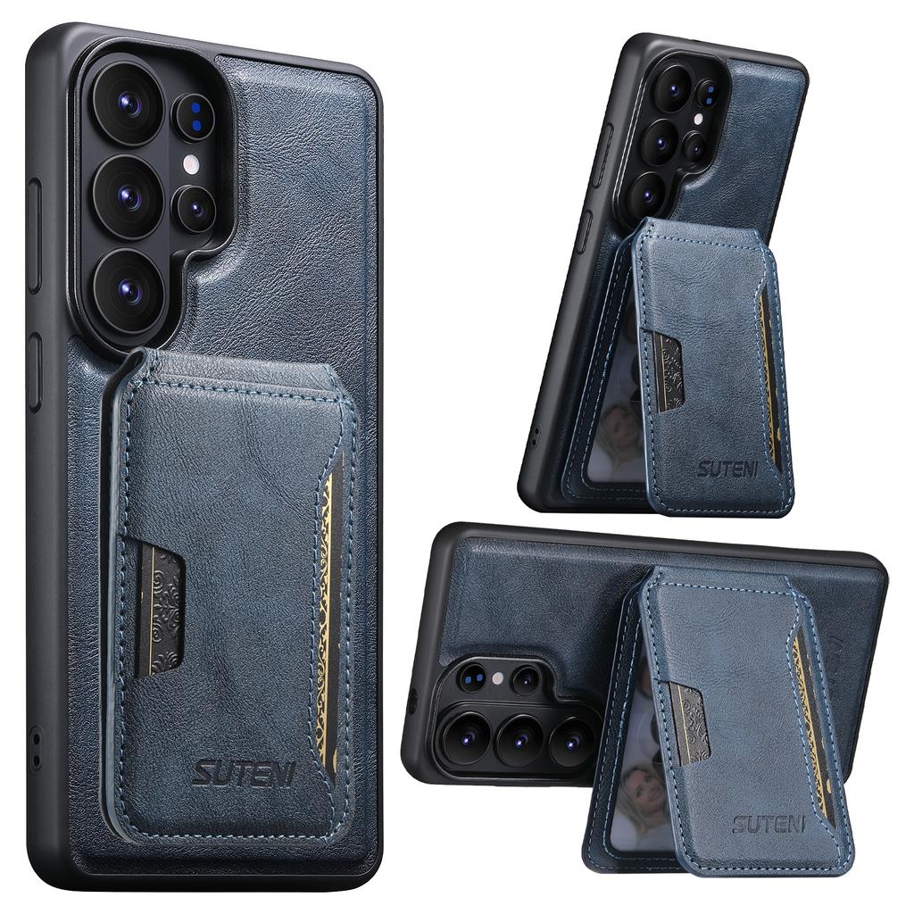 Luxury Leather Phone Case for Samsung Galaxy S26 Ultra S25 S24 S23 S22U Magnetic Attraction Detachable Card Holder Wallet Cover