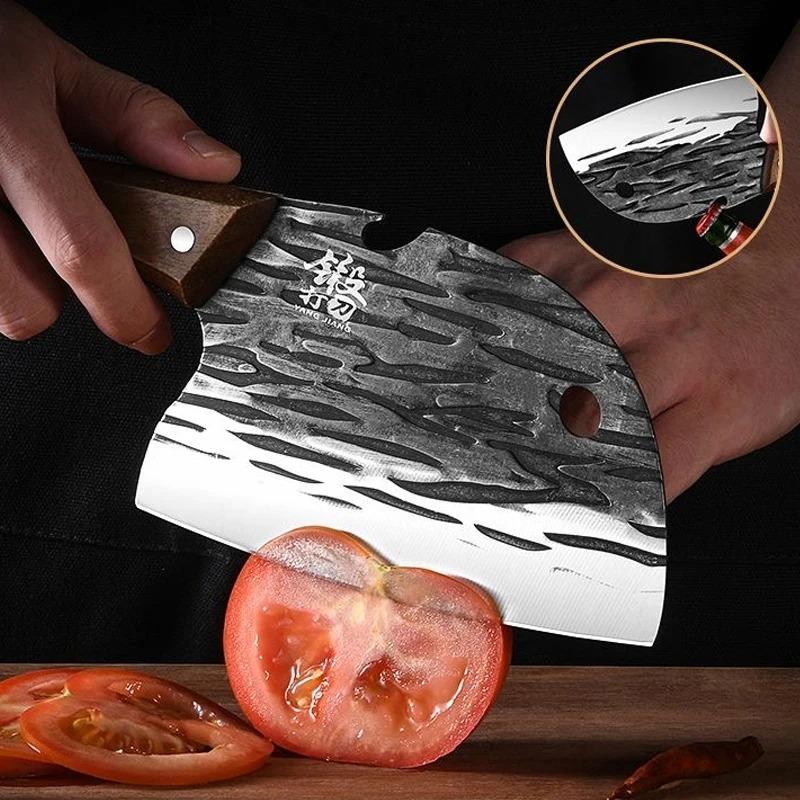 Forging Professional Meat Cutting Knife, Kitchen Cutting Knife, Practical Stainless Steel Fruit and Fish Cutting Knife U9195