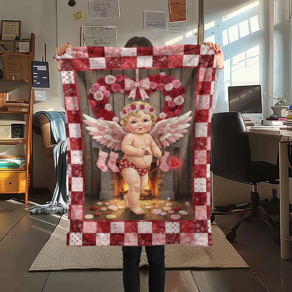 1 Stück Flanelldecke mit Cartoon-Druck, Hohe Qualität, Bequem für alle Jahreszeiten, Heimdekoration, Wärme und Komfort, Perfekt als Weihnachts- oder Geburtstagsgeschenk