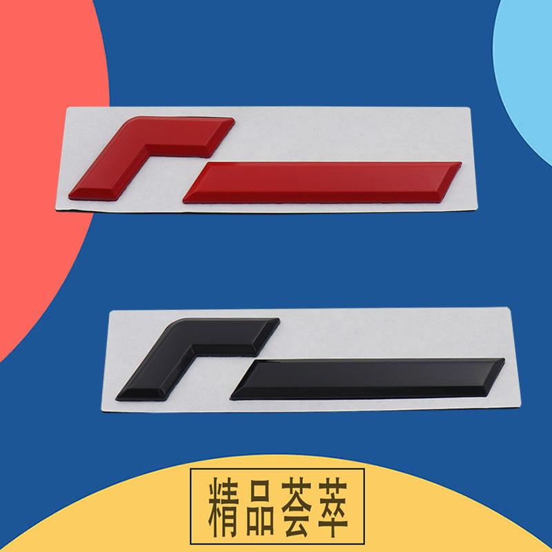 3D F logo Sticker Tail Bumper Badge Auto Rear Trunk Emblem Accessories Fit for Golf 8th Generation High-Performance Tuning Car Custom Modification