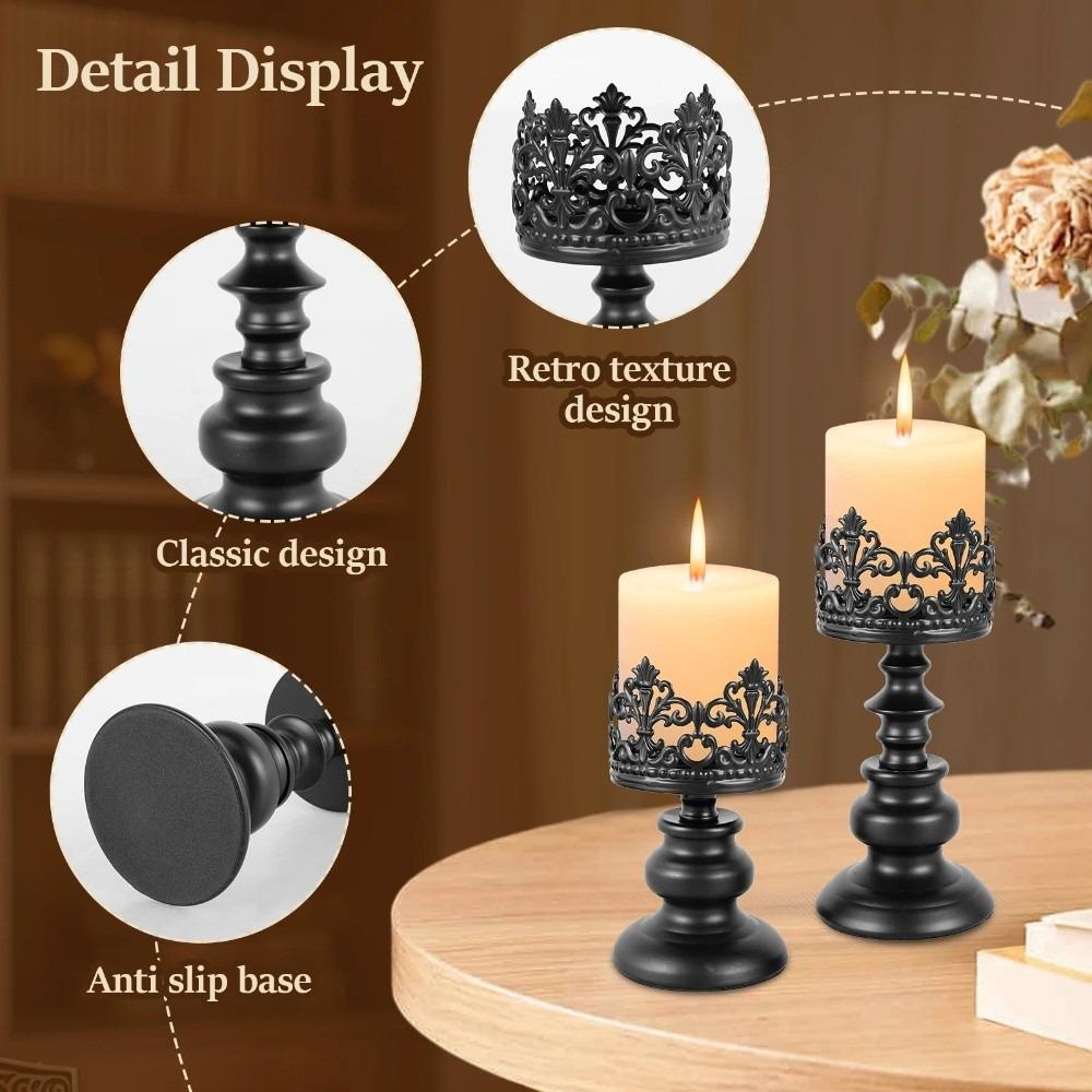 1PCS Metal and Iron Candlestick Holder Retro Candle Stand  Europe Wedding
