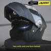 Unisex Winter Motorcycle Flip-up Helmet: All-season Half Helmet for Safe Riding.