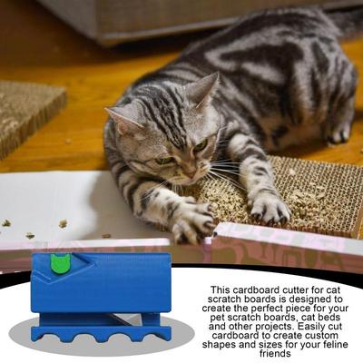 Cat Scratcher Cutter Cartoon 3D Printing Cardboard Strip Stripper Handheld Cardboard Cutter for Cat Scratchers
